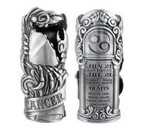 Metal Lighter Case Fits BIC, It Covers Standard Full Size Bic Lighter in J6. Zodiac Astrology Lighter Case, Design in Cancer. One Piece Per Order
