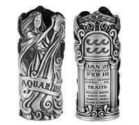 Metal Lighter Case Fits BIC, It Covers Standard Full Size Bic Lighter in J6. Zodiac Astrology Lighter Case, Design in Aquarius. One Piece Per Order