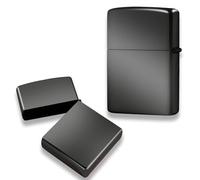 Metal Lighter Case for Zippo Lighter Cover without Insert Compatible with Zippo (Glossy Black)