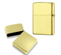 Metal Lighter Case for Zippo Lighter Cover without Insert Compatible with Zippo (Gold)