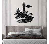 Metal Lighthouse Wall Art Nautical Lighthouse Wall Decor Metal Ocean Art Costal Decor Nautical Light house Decoration for Bathroom Bedroom Patio Outdoor