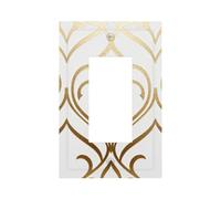 Metal Lines Unbreakable Polycarbonate Switch Plate-Modern 1 Gang Light Cover for Home Office with Matching Screws