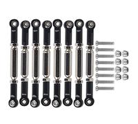 METAL LINKAGE ARM TIE ROD ENDS CONNECTOR RC STEERING SERVO PULL ROD FOR WPL/MN/FEIYU REMOTE CONTROL CAR (Black)