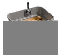 Metal Litter Box - Durable Pet Toilet, Easy Clean Cat Pan | High Sided Metal Cat Litter Box for Small Animals Indoor Corner Placement, for Apartment Bedroom Balcony Terrace Garden Home Multi-Pet Famil