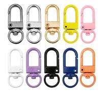 Metal Lobster Claw Clasp 100pcs 33mm Metal Lobster Claw Clasps Swivel Lanyards Trigger Snap Hooks for DIY Bag Key Chains Rings Connector Jewelry Making