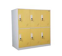 Metal Locker Cabinet for Office School & Home ckable 4 6 9 Door Sto Soluts for Students Employees & ff Available in White Blue Yellow (6D YE)