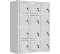 Metal Lockers - 9-Door Design with Locks & Keys for Secure Storage in Schools & Factories - Space-Saving Solution for nizing Personal Items