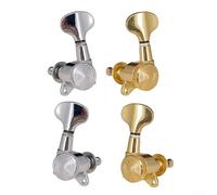 Metal Locking Tuning Machine Heads for Electric Guitars, Enhance Guitar Tuning For STability, Ideal Upgrade for Musicians (Silver 3L3R)