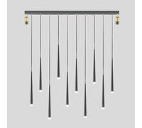 Metal Long Plate, Cluster Dining Room Hanging Lamp, DIY Adjustable Suspension Lamp, Modern LED Ceiling Lamps, Nordic Simple Drop Lights for Bar Counter, 3 Color Mode