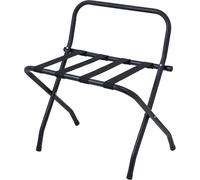 Metal Luggage Rack with Back (Ashton / LGR0001) in Black