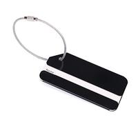 Metal Luggage Tags Suitcase Labels Bag ID Tag Baggage Business Card Holder Travel Accessories 1 Pack Black