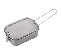 Metal Lunchbox Containers,Leak-Proof Food Containers | Cooking Food Box with Airtight Lid, Seal Foldable Handle Metal Box for Heating On Fire Camp Backpacking Container