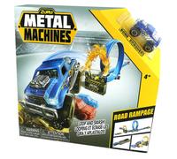 Metal Machine Road Rampage Racing Race Car Launcher Loop Track Truck Monster Set