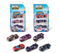 Metal Machines Color Change Car Series 4, Collectible Race Car Toys, Die-Cast Cars, (6 Pack), Styles May Vary, Mailer Box