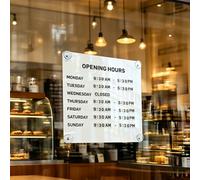 Metal Magnetic Business Hours Sign Changeable Opening Hours Board with Numbers & CLOSED & OPEN Tiles for Shops, Cafes, Salon, Office(Color:white)
