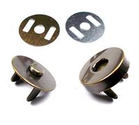 Metal Magnetic Clasps Bag Fasteners 18mm Pack of 2 (Brass)