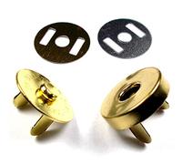 Metal Magnetic Clasps Bag Fasteners 18mm Pack of 2 (Gold)
