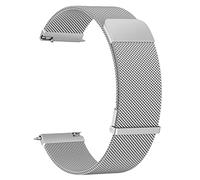 Metal Magnetic Watch Band,20mm/22mm Metal Watch Straps,Mesh Woven Quick Release watch Strap Adjustable Stainless Steel Replacement with Two Magnetic Clasp,Smart wat ch Wristbands (Siliver, 22mm)