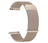 Metal Magnetic Watch Band,20mm/22mm Metal Watch Straps,Mesh Woven Quick Release Watch Strap Adjustable Stainless Steel Replacement with Two Magnetic Clasp,Smart Watch Wristbands (Champagne, 22mm)