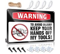 Metal Man Cave Decor Warning To Avoid Injury Keep Your Hands Off My Tools ! Tin Sign Decor For Man Cave Decor For Man Cave(30X40CM)