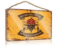 Metal Man Cave Sign Beatings Will Continue Until Morale Improves Wooden Sign Bar For Man Cave Funny Kitchen Tin Signs(15X28CM)