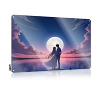Metal Man Cave Sign Romantic Night Under The Full Moon Tin Sign Funny Kitchen Signs Funny Camping Signs(20X30CM)