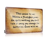 Metal Man Cave Sign When A Phone Stops Working, You Don'T Throw It Away Tin Sign Cave Door Sign Tin Metal Decor(20X30CM)