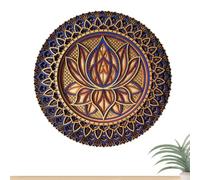 Metal Māndala Wall Art - 11.8 Inches, Multilayer Boho Round Metal Ornament Decoration, Vintage Wall Hanging Home, Decorative Māndala Panel for Living Room, Bedroom and Corridor