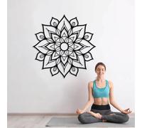 Metal Mandala Wall Art Mandala Wall Decor Metal Flower Art Meditation Spiritual Decoration Lotus Flower Decor for Home Yoga Room Meditation Space Garden Outdoor