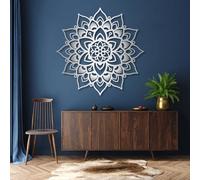 Metal Mandala Wall Art, Zen Mandala Large Wall Decor, Metal Artwork Decoration, Yoga Decor, Modern Sculpture Home Decor, Housewarming Gift for Living Room,Bedroom Hallway and Stairs Nat