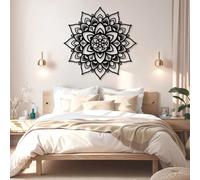 Metal Mandala Wall Art, Zen Mandala Large Wall Decor, Metal Artwork Decoration, Yoga Decor, Modern Sculpture Home Decor, Housewarming Gift for Living Room,Bedroom Hallway and Stairs Nat