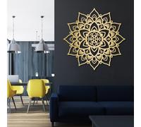 Metal Mandala Wall Art, Zen Mandala Large Wall Decor, Metal Artwork Decoration, Yoga Decor, Modern Sculpture Home Decor, Housewarming Gift for Living Room,Bedroom Hallway and Stairs Nat