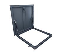Metal Manhole Cover with Rubber Seal, Waterproof Roof Hatch for Attic & Basement Access, 90° Opening, Dustproof Security Lid, Maintenance Door (95x95cm)