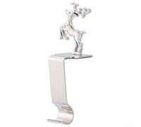 Metal Mantel Stocking Hanger 4x4in Anti-Slip Gold(H)