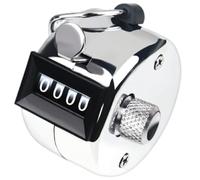 Metal Manual Tally Counter, 4-Digit Handheld Mechanical Clicker Counter for Inventory Management, Sports Events, Warehouse, Stadium, School and Production Line Counting