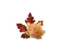 Metal Maple Leaf Fashion Brooch Retro Oil Lapel Pins Thanksgiving Brooch Pin Autumn Fall Leaves Gift Decoration Jewelry Accessory