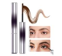 Metal Mascara, 3D Waterproof and Smudge Mascara, Mascaras Black and Brown Natural Long Lasting No Flaking Create Thick and Curling for Naturally Beautiful Eyelashes (Brown)