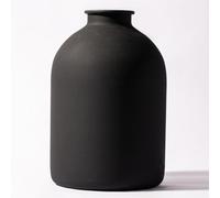 Metal Matte Black Vase 8.7 inch Tall Iron Frosted, Pampas Grass Vase for Centerpieces Minimalist for Home Wedding Boho Décor
