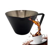 Metal Measuring Cup | ML Measuring Cup | Heat-Resistant Stainless Steel Double Spout Pitcher with Handle Three Scale for Dosing Mixing Drinks Baking Cooking Coffee Brewing