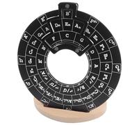 Metal Melody Wheel Tool, Circle of Fifths Wheel with Guitar Chord Chart, Music Theory Guide and Wooden Stand for Musical Instruments Practice