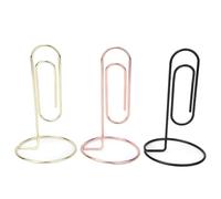 Metal Memo Clip Holder, Table Number Name Card Holder, 3PCS Black Gold Rose Gold - Durable Metal Design, Easy to Use, Perfect for Office and Events