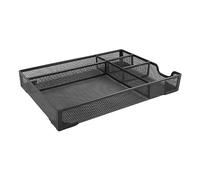 Metal Mesh Drawer Organizer Tray, 5 Grids Multipurpose Desk Storage Basket, Open Metal Mesh Design with Seamless Wrapped Edges, Sturdy Steel Mesh Organizer for Office Home Desk Dra