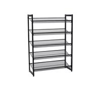 Metal Mesh Shoe Rack, Black