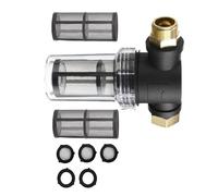 Metal Meshes Inline Water Filter for Pressure Washer 3/4" Hose Connection 40 100 Meshes Screen Sediment Water Strainer Metal Mesh Inline Filter for Garden Hose