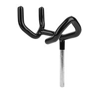 Metal Microphone Support Holder, Audio Boom Pole Stand, Adjustable Recording Direction with Protective Sleeve, Durable Black Metal Boom Pole Holder for Studio Recording