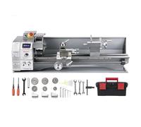 Metal Mini Lathe 1100w 220x600 Mm 38mm Spindle 3 Jaw Chuck Blushless Motor Led Machine Drilling Threading Enhance Shine