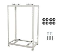 Metal Mini Split Stand Ground Mount Double Layer Shockproof Mini Split Wall Mounting Bracket, Floor-mounted, Load Capacity 220 Kg(90x40x90cm/35x16x35in)
