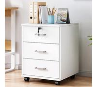 Metal Mobile Filing Cabinet with Lock 3 Drawers Secure Storage for Office and Craft Supplies BlackDurable & Portable for Workspace
