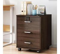 Metal Mobile Filing Cabinet with Lock 3 Drawers Secure Storage for Office and Craft Supplies BlackDurable & Portable for Workspace