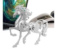 Metal Model Kits | Interactive Educational Desk Decor - 2026 Horse Puzzles 3D Model Kit,for Kids Teens Family Collector Home Bedroom Desk Bookshelf Spring Festival Birthday